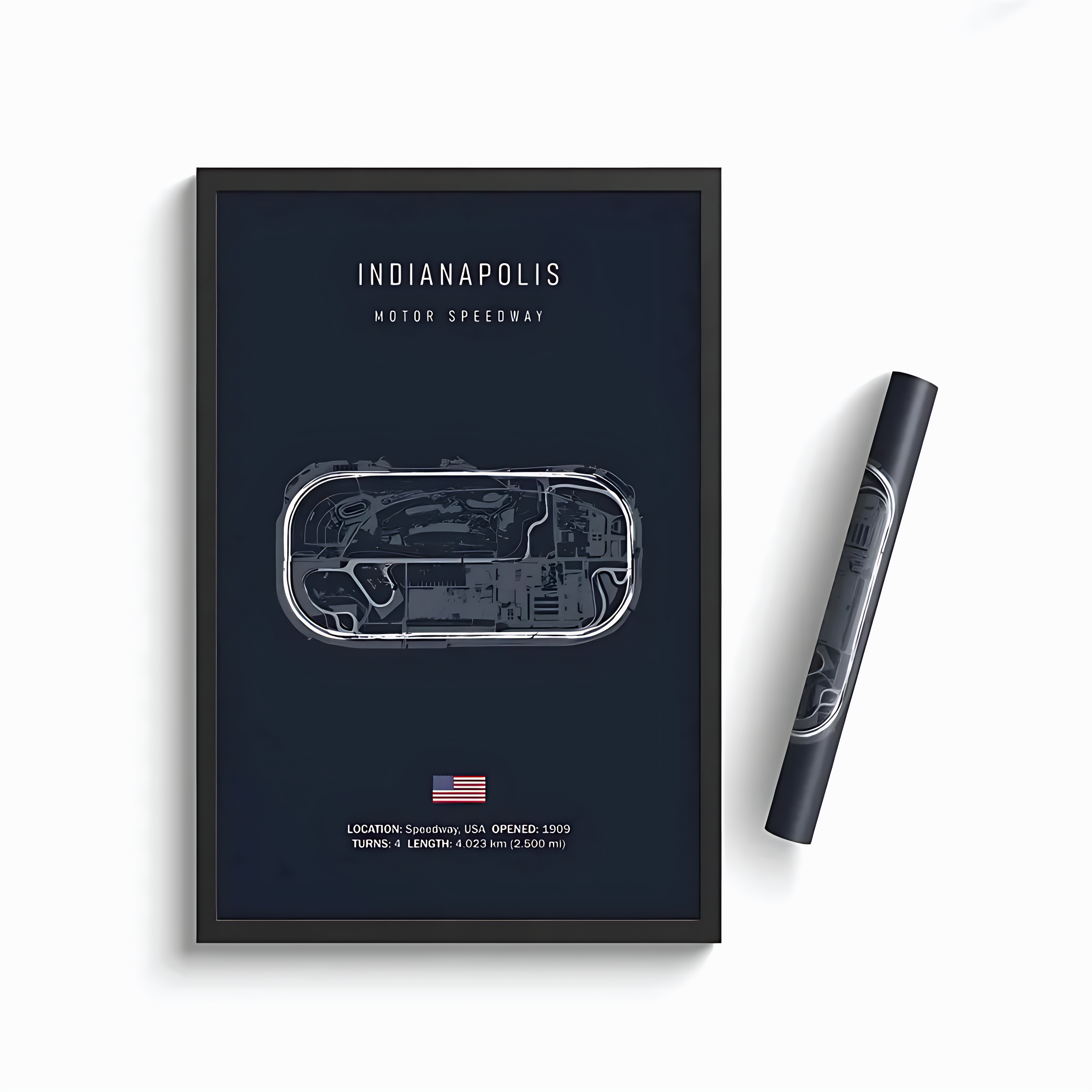 Affiche du circuit d’Indianapolis – 500 Miles