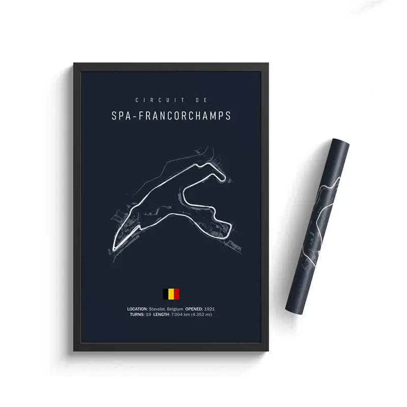 Affiche du circuit de Spa-Francorchamps – Grand Prix de Belgique