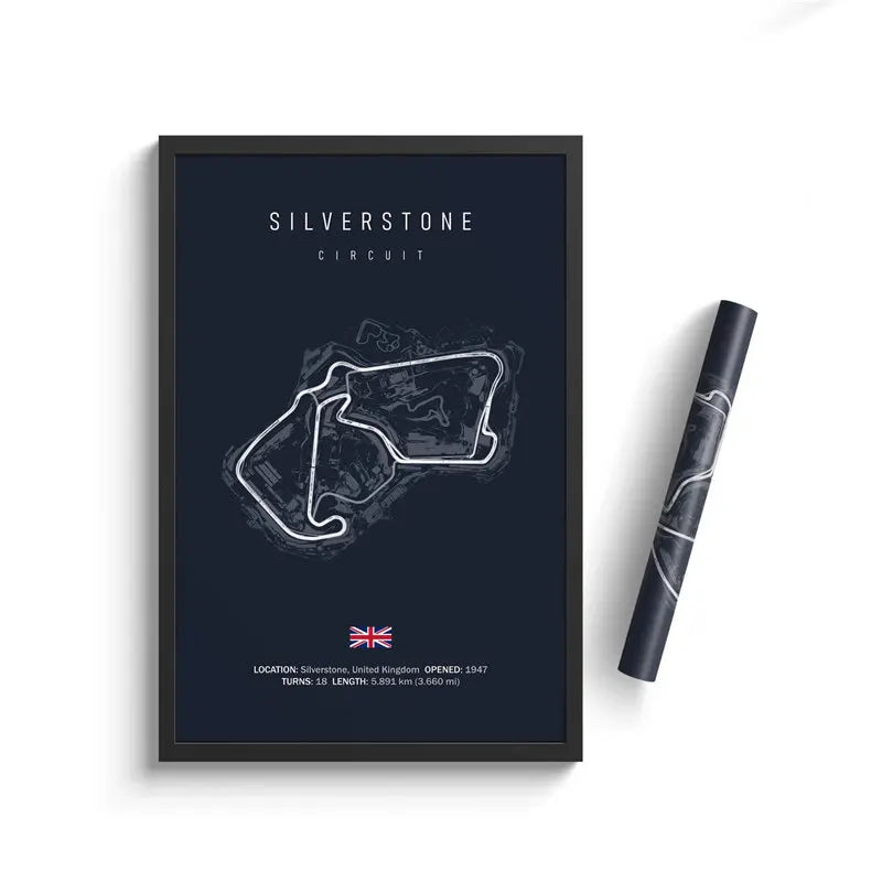 Affiche du circuit de Silverstone – Grand Prix de Grande-Bretagne