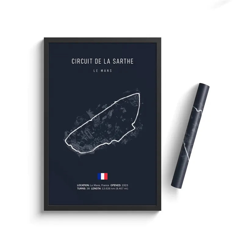 Affiche du circuit de la Sarthe – 24 Heures du Mans