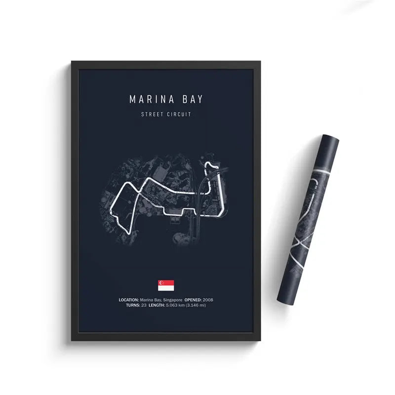 Affiche du circuit de Marina Bay – Grand Prix de Singapour