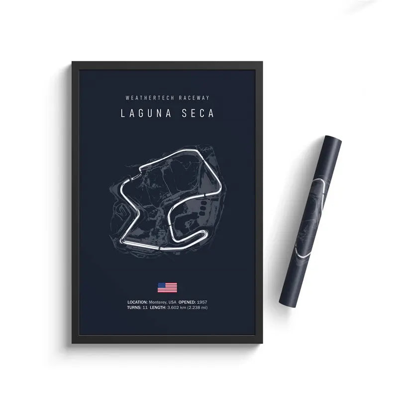 Affiche du circuit de Laguna Seca – WeatherTech Raceway