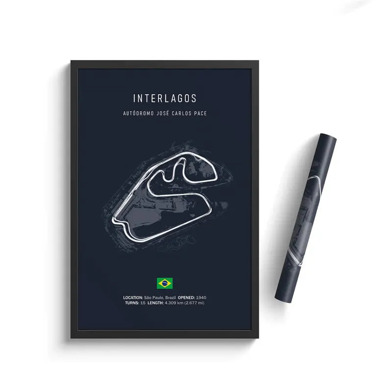 Affiche du circuit d’Interlagos – Grand Prix du Brésil